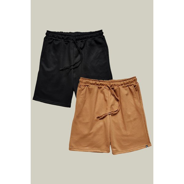 kit 2 bermuda masculina moletom wss basic preto e mostarda 27409 1 438e80c11c20dbe7305039725d35647b copia