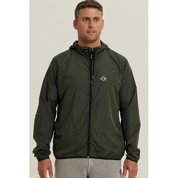 Jaqueta Corta Vento Masculino Brasil Verde Militar WSS