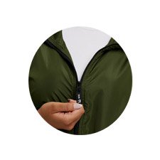 jaqueta corta vento feminino impermeavel verde3