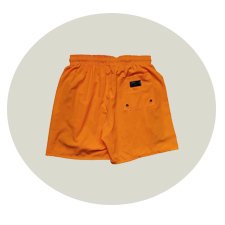 bermuda shorts masculino elastano parte de tras laranja