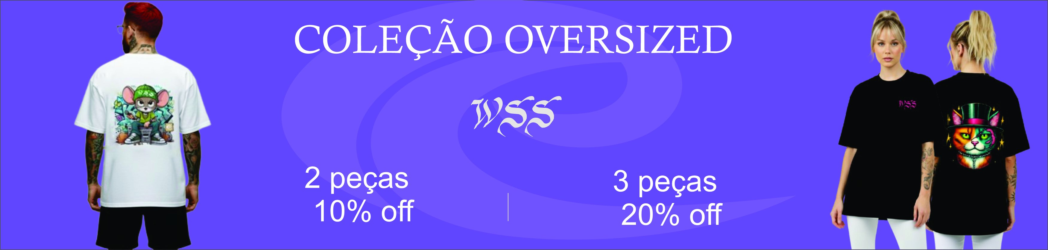 banner camiseta oversized