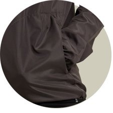 Detalhe do tecido da Jaqueta Corta Vento Cinza WSS repelente a &aacute;gua