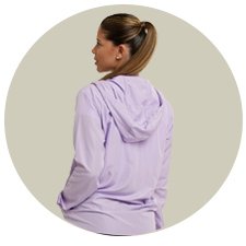 Jaqueta Corta Vento Lil&aacute;s compacta e leve