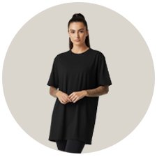 camiseta oversized feminina algodao prime wss basic preto