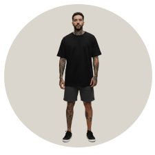 Camiseta Oversized Masculina Preta WSS | Estilo Tribal Essence