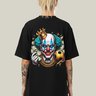 camiseta oversized feminina algodao prime wss cash clown preto2