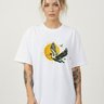 camiseta oversized feminina branca algodao prime wss sunny pelican branco