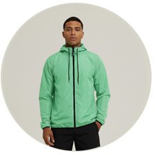 Jaqueta Corta Vento Masculino Verde Claro WSS Brasil Classic Frente