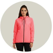jaqueta corta vento feminino wss brasil basic rosa