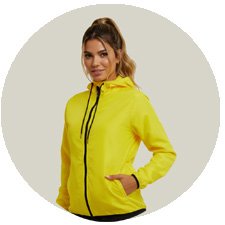 jaqueta corta vento feminino wss brasil basic amarelo