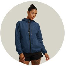 Jaqueta Corta Vento Feminino Azul Indigo WSS Basic sem logo