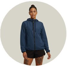 Detalhe do tecido da Jaqueta Corta Vento Indigo WSS repelente a &aacute;gua