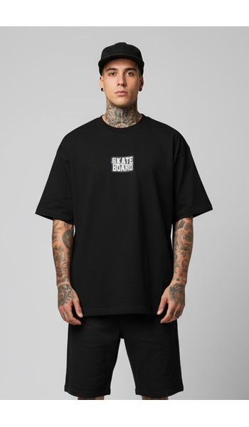 camiseta oversized masculina algodao prime wss skateboard preto