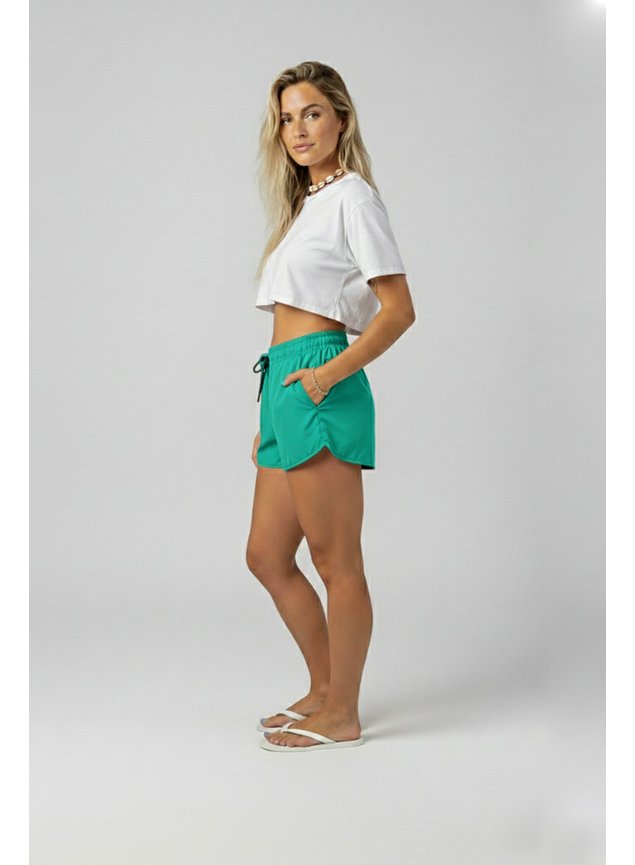 shorts elastano feminino verde2