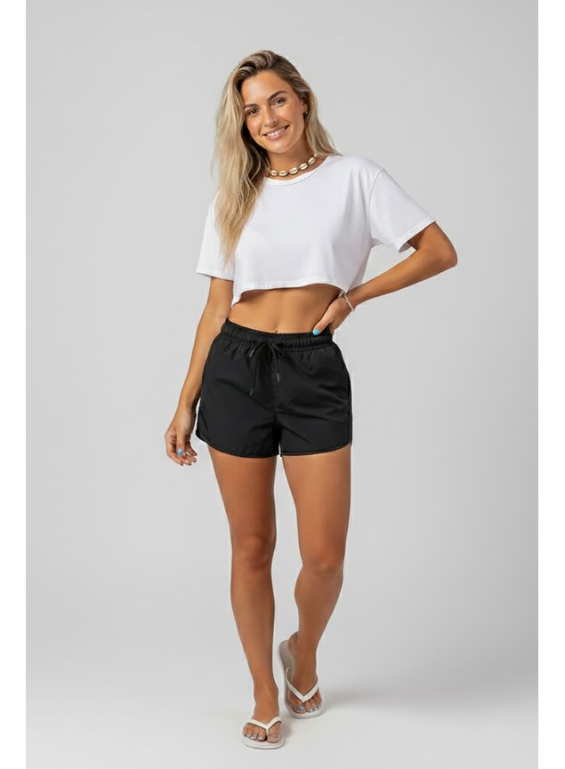 shorts elastano feminino preto