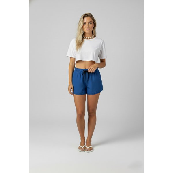 shorts elastano feminino azul