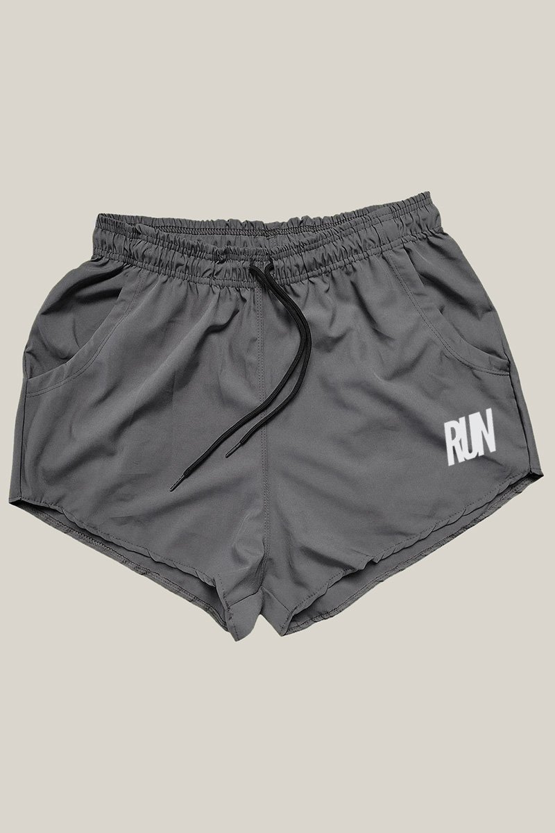 【Sサイズ】Tinman Elite Gray Race Shorts shorts-corrida-feminino-cinza-