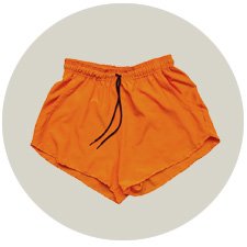 shorts feminino elastano wss brasil laranja