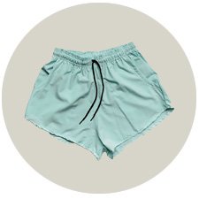 shorts feminino elastano wss brasil verde claro