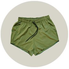 shorts feminino elastano wss brasil verde militar