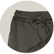 Bermuda Masculina de Moletom WSS Verde Militar Detalhes