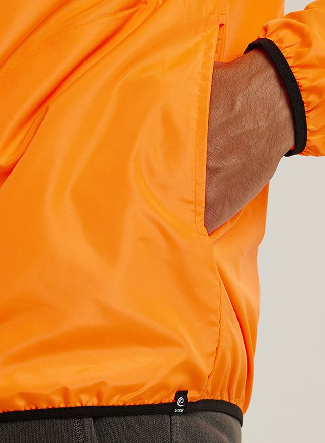 Jaqueta Corta Vento Masculino Laranja Neon | UV50+ WSS