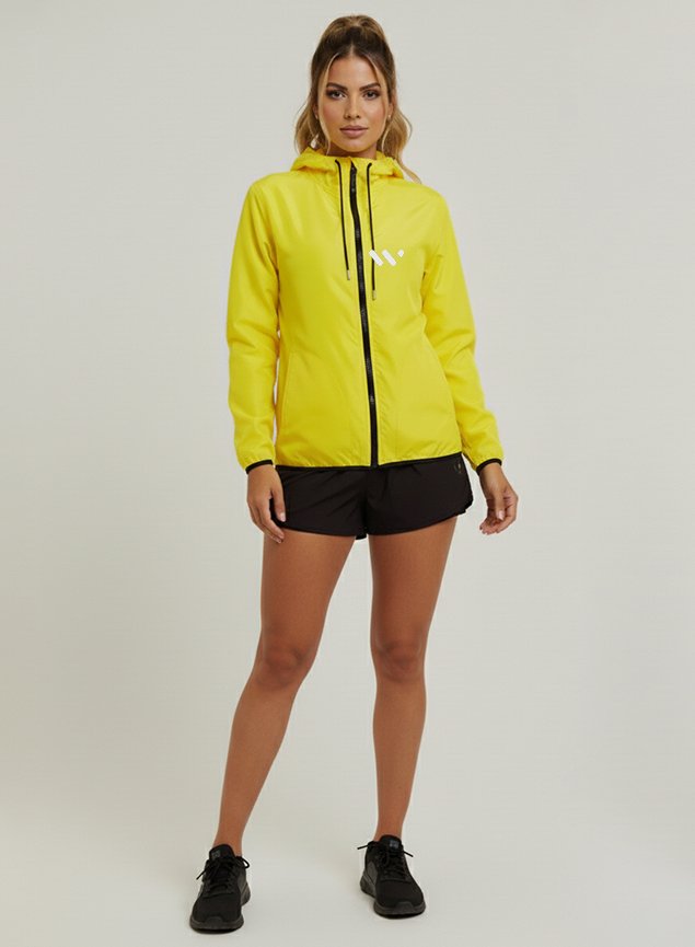 jaqueta corta vento feminina wss brasil web party amarel