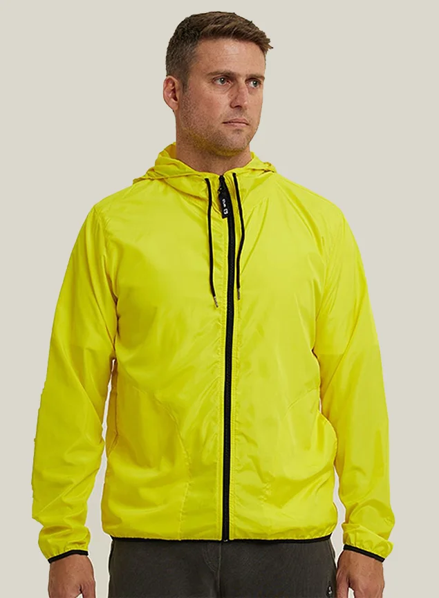 Corta Vento Masculino Amarelo WSS Classic Repelente UV50+