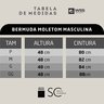 tabela bermuda moletom masculino