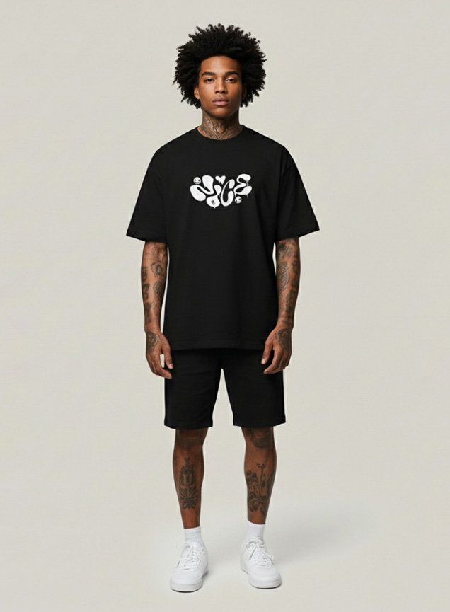 EMNW Tシャツ XLサイズ Camiseta Oversized Masculina Preta WSS | Estilo Grafite Nice