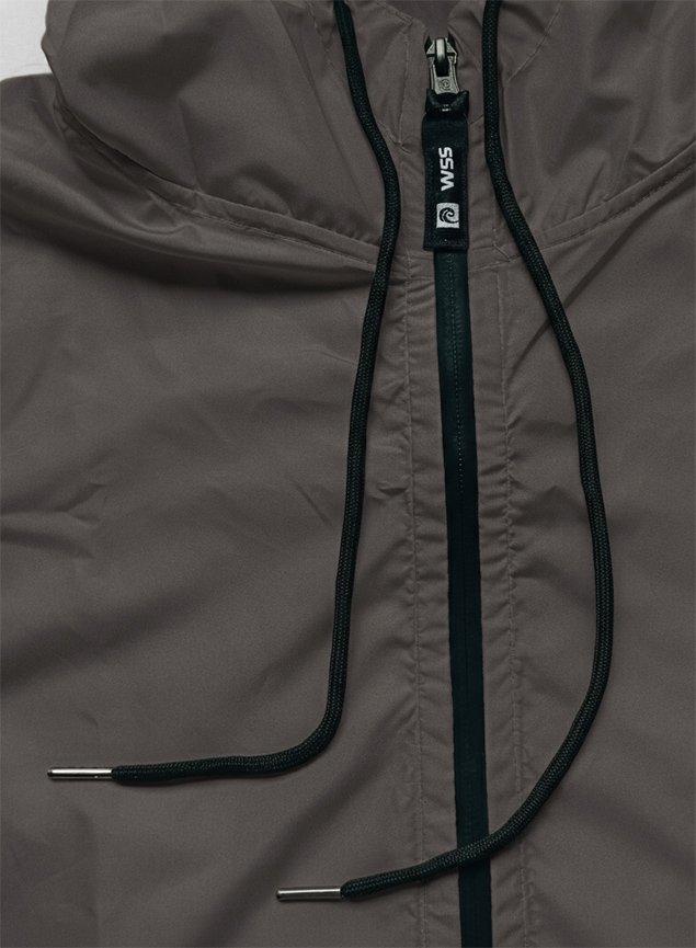 jaqueta corta vento wss brasil cinza