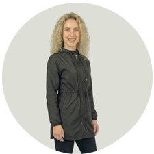 parka corta vento feminino wss preto