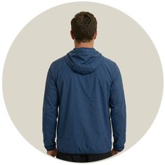 Corta Vento Masculino Azul Marinho WSS Brasil Never Give Up! - Detalhe de Perfil Atleta