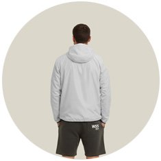 Jaqueta Corta Vento Masculina Branco Off White WSS - Detalhe Técnico