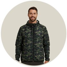 Corta Vento Masculino Camuflado WSS Brasil Lozenge - Vista Lateral