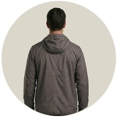 Jaqueta Corta Vento Masculina Cinza WSS - Detalhe Z&iacute;per Emborrachado