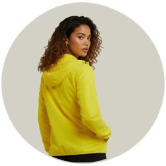 Design Funcional Corta Vento Feminino Amarelo WSS