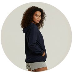Corta Vento Imperme&aacute;vel Feminino WSS Brasil Classic Azul Marinho - Caimento Lateral
