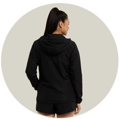 Design Anat&ocirc;mico Ergon&ocirc;mico Corta Vento Feminino Preto WSS