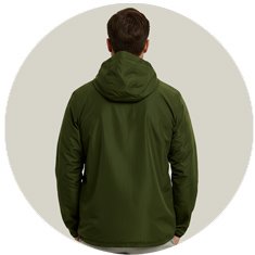 Jaqueta Corta Vento Masculina Verde Militar WSS Brasil - Acabamento do Tecido de Alta Densidade