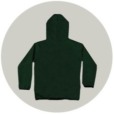 Corta Vento Infantil Verde Militar WSS Brasil - Detalhe Costas e Z&iacute;per